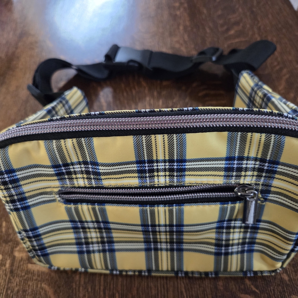 🆓🆓🆓FREE Yellow Plaid Fanny Pack Unisex (Funny Dad Gift?)